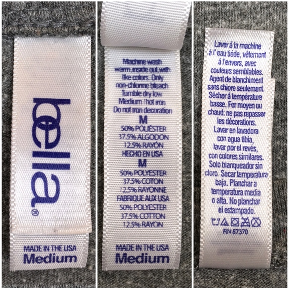 $5 | Bella Poly Cotton Crewneck Tee | M - Picture 3 of 3